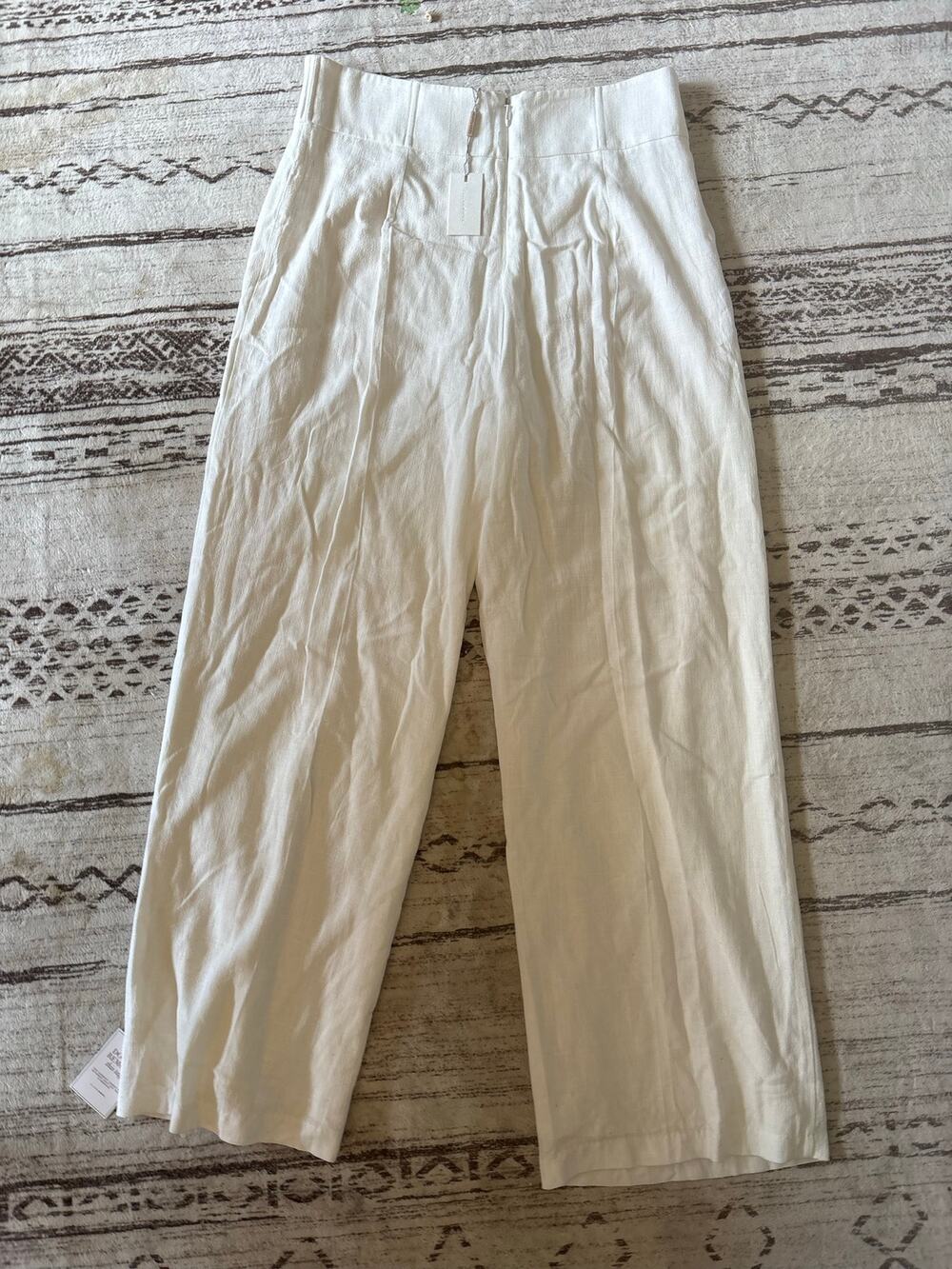 New JLUXLABEL Lined Linen Wide Leg Pants XXL